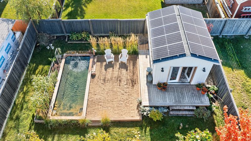 Aerial and exterior photograph of a residential property 8